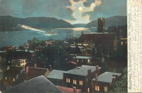 Postcard Scotland Newburgh moonlight aspect Highlands general view