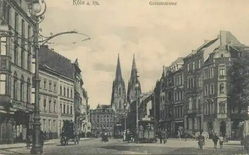 Postcard Germany Koln am Rhein Gereonstrasse