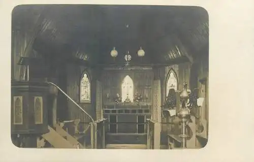 Post card Church inner view place to identify