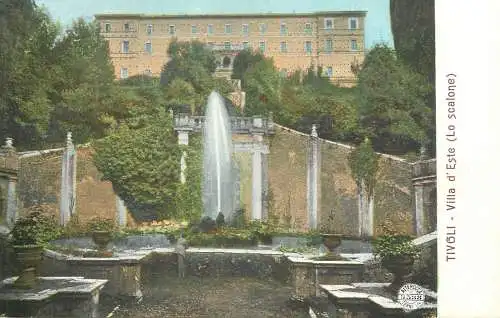 Post card Italy Tivoli Villa d'Este Lo Scalone
