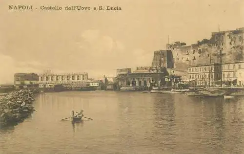 Post card Italy Napoli Castello dell'Uovo e S. Lucia