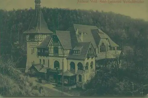 Postcard Germany Aachener Wald Hotel Restaurant Waldschlosschen