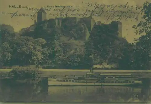 Postcard Germany Halle an der Saale Ruine Giebichenstein