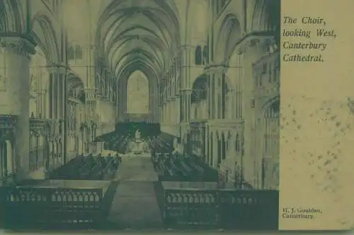 Postcard England Canterbury Cathedral the Choir