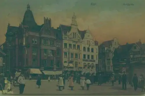 Postcard Germany Kiel Marktplatz