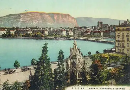 Postcard Switzerland Geneve Brunswick Monument