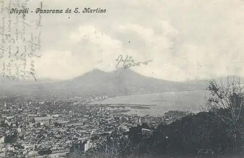 Postcard Italy Napoli panorama da S. Martino