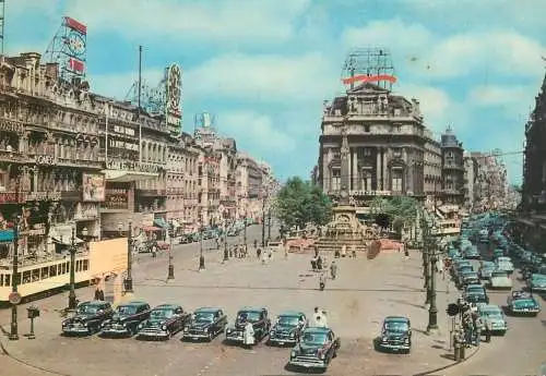 Postcard Belgium Bruxelles la place de Brouckere