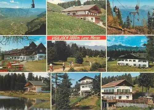 Postcard Germany multi view Vigiljoch Lana Meran teleferique