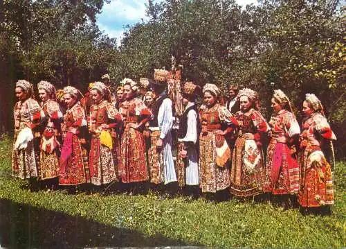 Postcard Romania vedere costume populare Salaj si maghiar din Valea Calatei