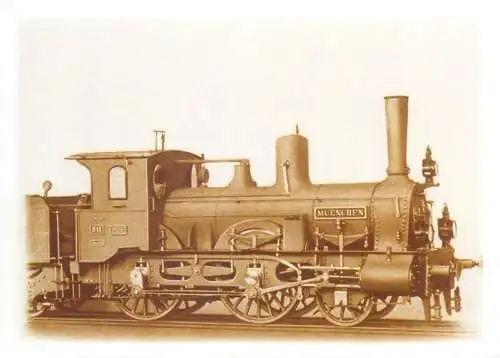 Postcard Romania vedere locomotiva bay B IX Munchen model bavarez