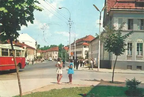 Postcard Romania vedere Targu Mures str Gh. Doja