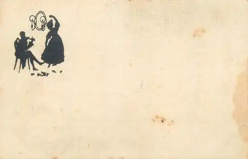 Romania vintage silhouette postcard c.1920`s