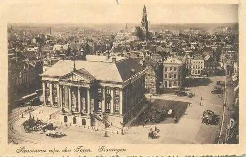 Postcard Netherlands Groningen panoramic view
