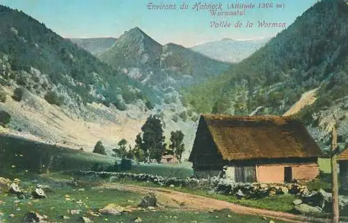Postcard France Environs du Hohneck vallee de la Wormsa picturesque mountain scenery mountain cottage