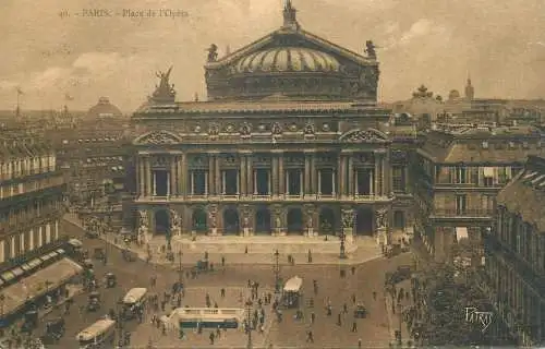 Postcard France Paris Place de l'Opera