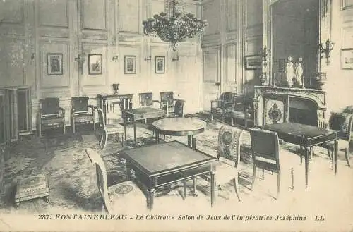 Postcard France Fontainebleau Le Chateau Salon de jeux de l'Imperatrice Josephine