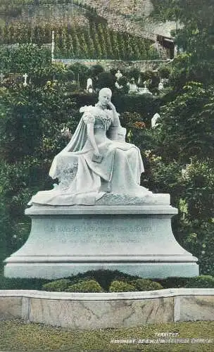 Postcard Switzerland Territet Monument of H. M Elisabeth Empress of Austria