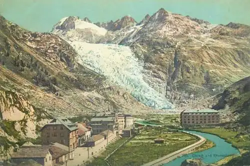 Postcard Switzerland Gletsch und Rhonegletscher