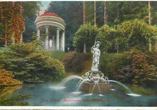Postcard Germany Bad Kleve Amphitheater Partie v. d. Tiergarten