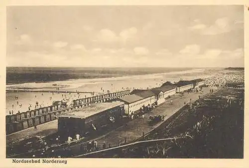 Postcard Germany Nordseebad Norderney beach view