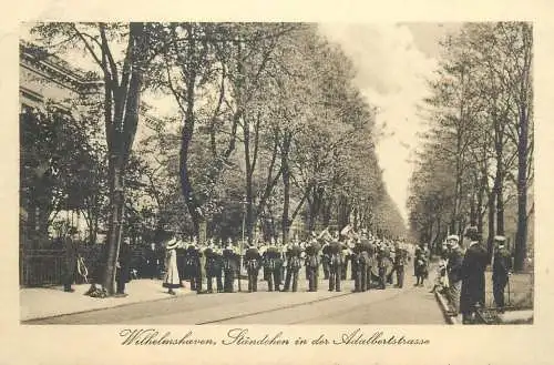 Postcard Germany Wilhelmshaven Standchen in der Adalbertstrasse