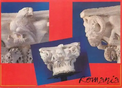 Postcard Romania vedere Mangalia muzeu de arheologie Callatis capitel compozit