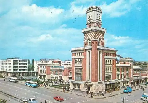 Postcard Romania vedere Ploiesti halele centrale