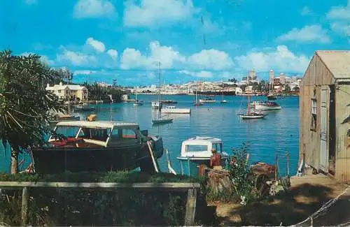 Postcard Bermuda harbour view