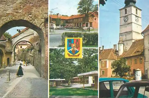 Postcard Romania vedere Sibiu multiple