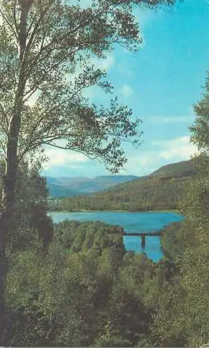 Postcard Scotland Ross-Shire Loch Garve picturesque natural landscape