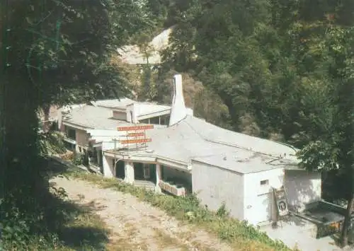 Postcard Romania vedere Baile Herculane restaurant grota haiducilor