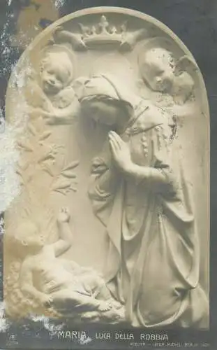 Postcard Virgin Maria Coronation Luca della Robbia