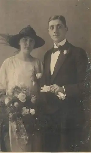 Postcard lovers couple elegance charm