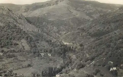 cpsm France Lozère > Villefort font Louis Philippe et le Viaduc Daltier 1960