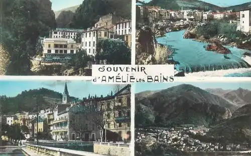 cpsm France Pyrénées Orientales Amelie les Bains les thermes Pujade le tech