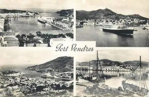 cpsm France Pyrénées Orientales > Port Vendres le courrier d'Algerie dans le port