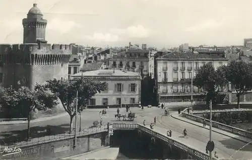 cpsm France Pyrénées Orientales Perpignan le Castillet et le Pont Magenta