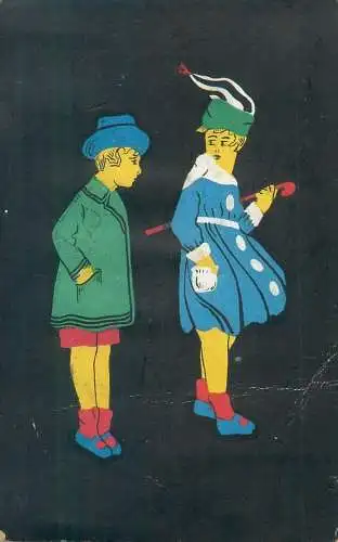 Vintage illustration Rotterdam Netherlands 1923 Postcard
