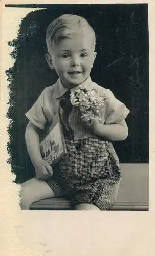 Postcard children types smiling young boy photo