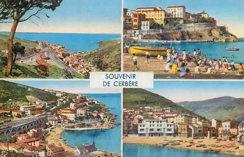 cpsm France Pyrénées Orientales > Cerbere souvenir