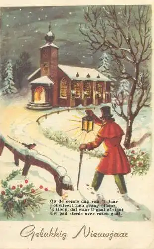 Happy New Year 1969 Dutch Postcard