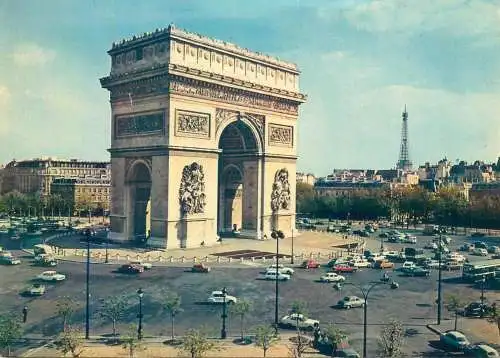Postcard France Paris L'Arc de Triomphe
