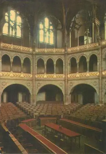 Postcard Hungary Budapest Parliament Council Room