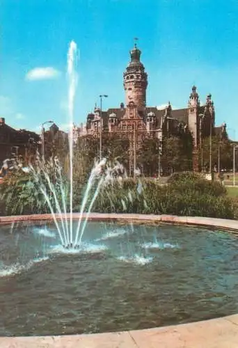 Postcard Germany Messestadt Leipzig New City Hall