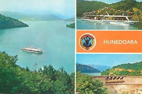 Postcard Romania vedere Hunedoara baraj lac Cincis