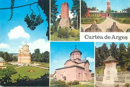 Postcard Romania vedere Curtea de Arges