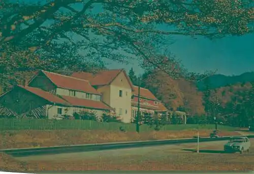 Postcard Romania vedere Poiana Brasov restaurant Vanatorul