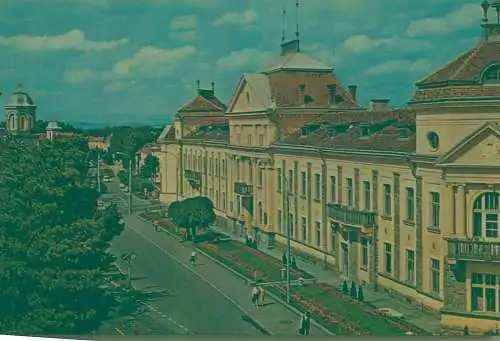 Postcard Romania vedere Miercurea Ciuc consiliul popular judetean