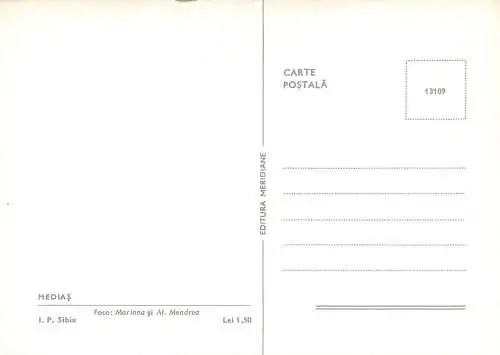 Postcard Romania vedere Medias